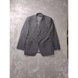 Apollo King Mens Super 160s Hand Tailoring Suit Jacket & Vest Char Black 44